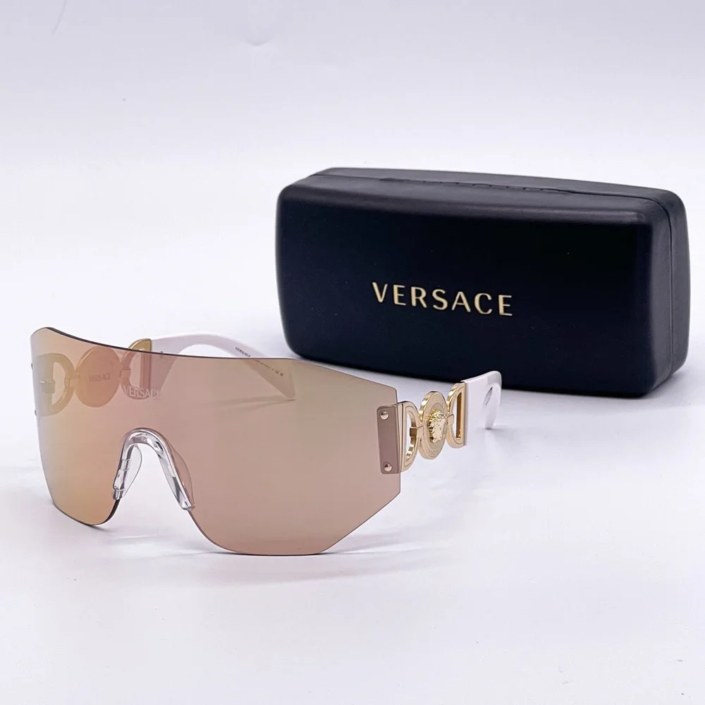 NEW VE2258 1002/7J UNISEX VERSACE SHIELD SUNGLASSES MOD 2258 10027J EYEWEAR